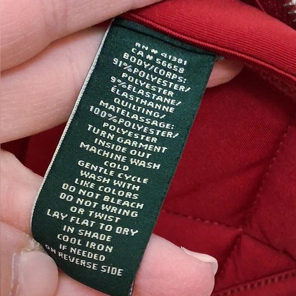 Lauren Ralph Lauren Quilted Burgundy Vest Size Large - Picture 8 of 9